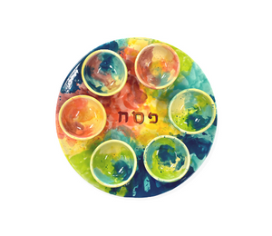Tester Watercolor Seder Plate